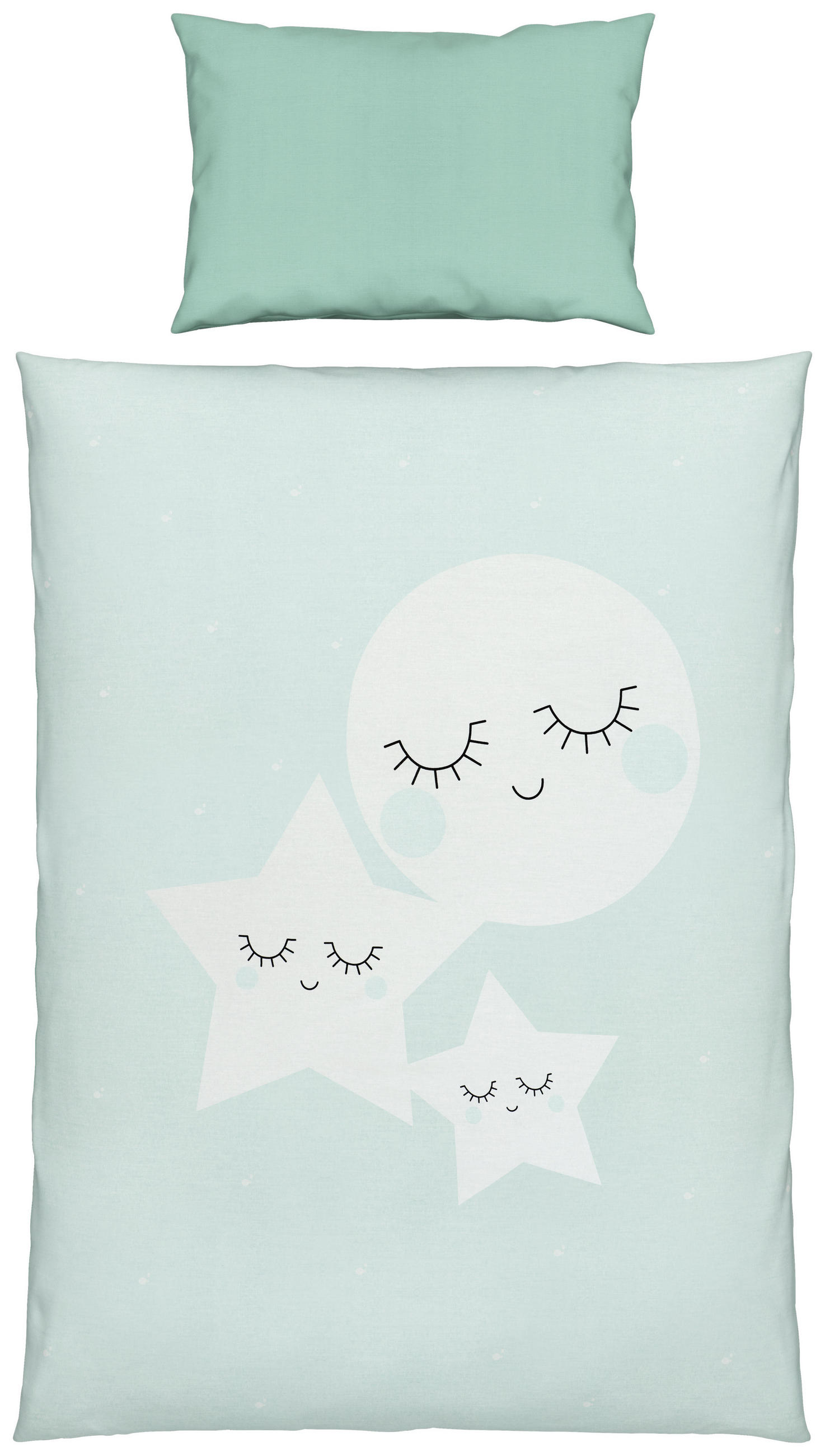 POVLEČENÍ PRO MIMINKO 100/135 cm - bílá/mátově zelená, Basics, textil (100/135cm) - My Baby Lou