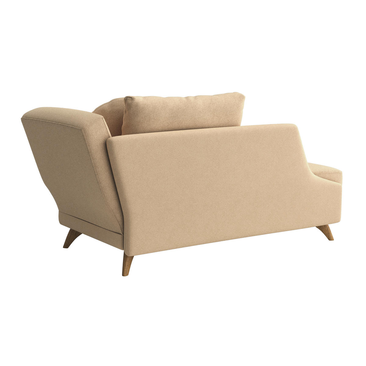 RÉCAMIERE in Flachgewebe Beige  - Eichefarben/Beige, Modern, Holz/Textil (205/74-87/94cm) - Bali