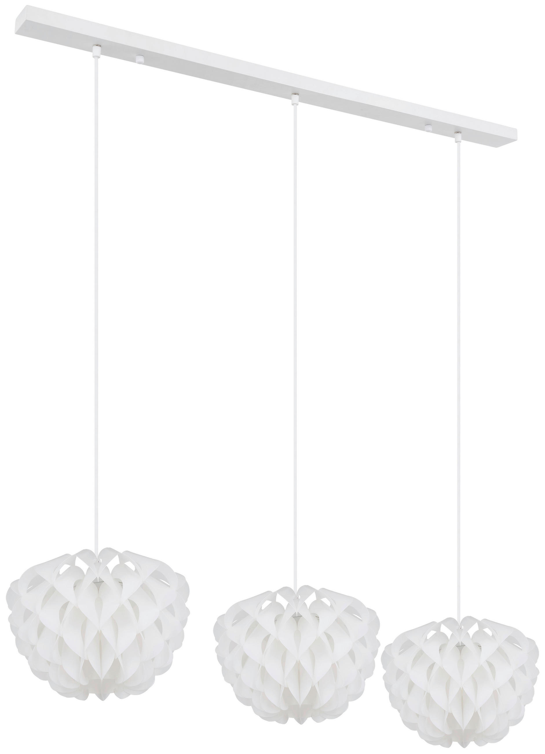 HÄNGELEUCHTE  101/26/120 cm   - Weiss, Basics, Kunststoff/Metall (101/26/120cm) - Globo
