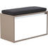 GARDEROBENBANK Braun, Weiß - Braun/Weiß, Design, Glas (91/49/42cm) - Cassando