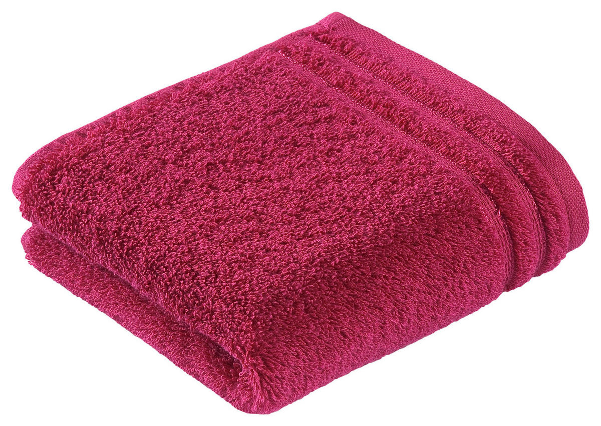 RUČNÍK PRO HOSTY, 30/50 cm, tmavě růžová - tmavě růžová, Basics, textil (30/50cm) - Vossen