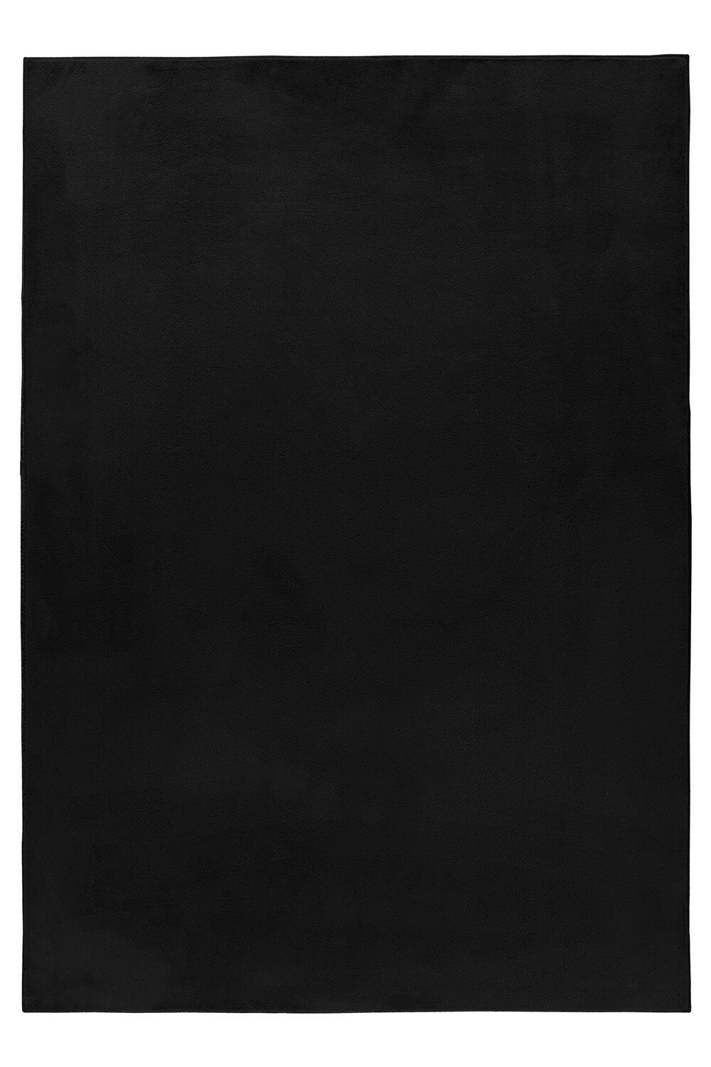 HOCHFLORTEPPICH 60/110 cm Pouffy Schwarz  - Schwarz, Basics, Textil (60/110cm) - Novel