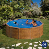 POOL GRE PACIFIC KIT460W 2023 460/460/120 cm  - Braun, KONVENTIONELL, Metall (460/460/120cm) - Gre