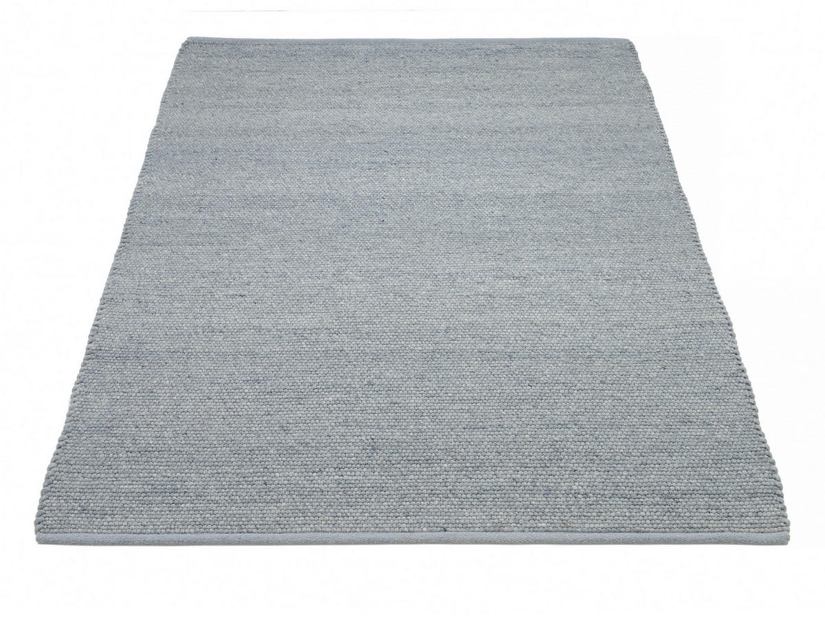 HANDWEBTEPPICH 200/300 cm Helsinki Blau, Grau  - Blau/Grau, Basics, Textil (200/300cm) - Linea Natura