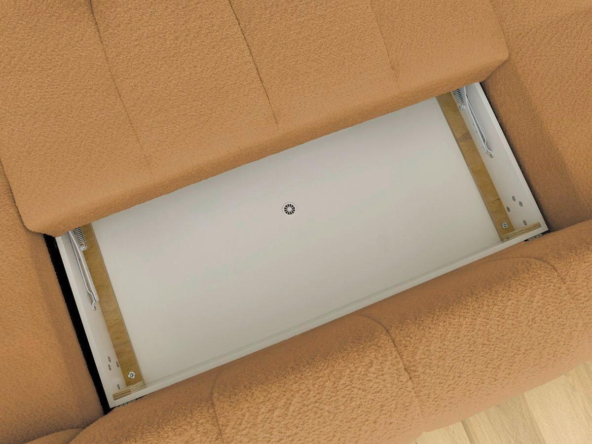 WOHNLANDSCHAFT  FUJI  Gelb Bouclé  - Gelb/Schwarz, MODERN, Kunststoff/Textil (204/377/160cm)