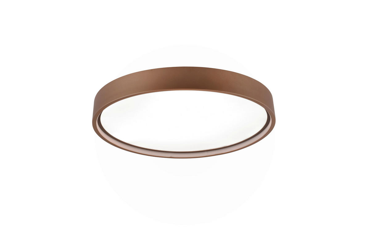 LED-DECKENLEUCHTE Doha 45/5,5 cm   - Braun, MODERN, Metall (45/5,5cm) - Trio Leuchten