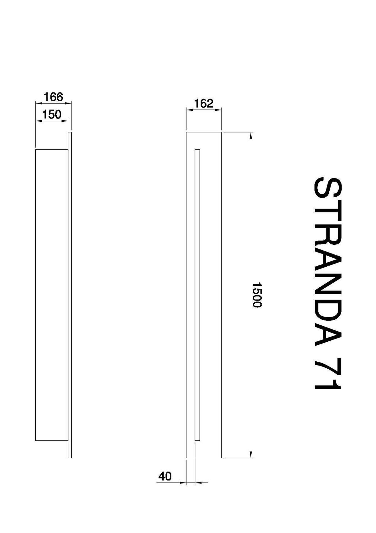 WANDBOARD Holzwerkstoff Weiß  - Weiß, Design, Holzwerkstoff (150/17/17cm) - MID.YOU