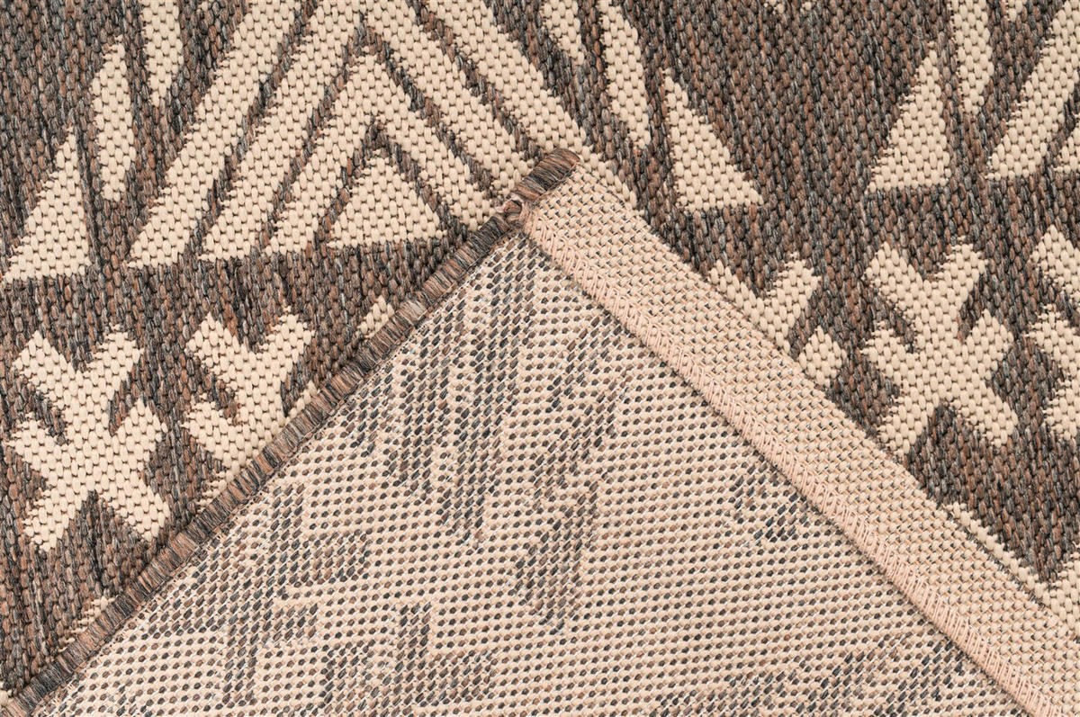 FLACHWEBETEPPICH 120/170 cm Splash 500 Braun / Creme  - Creme/Braun, Konventionell, Textil (120/170cm)