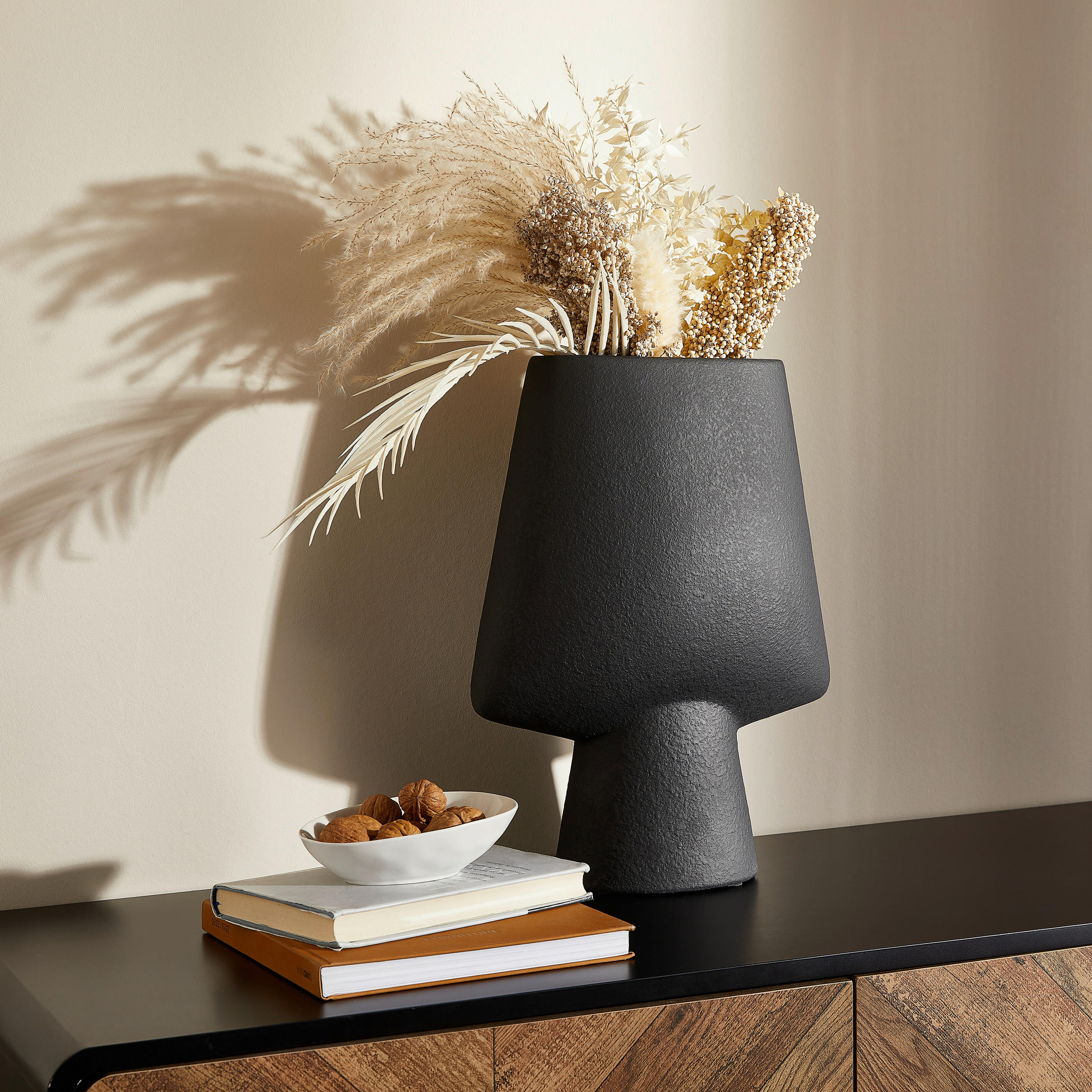 VASE - Schwarz, Basics, Keramik (30,5/15,5cm)