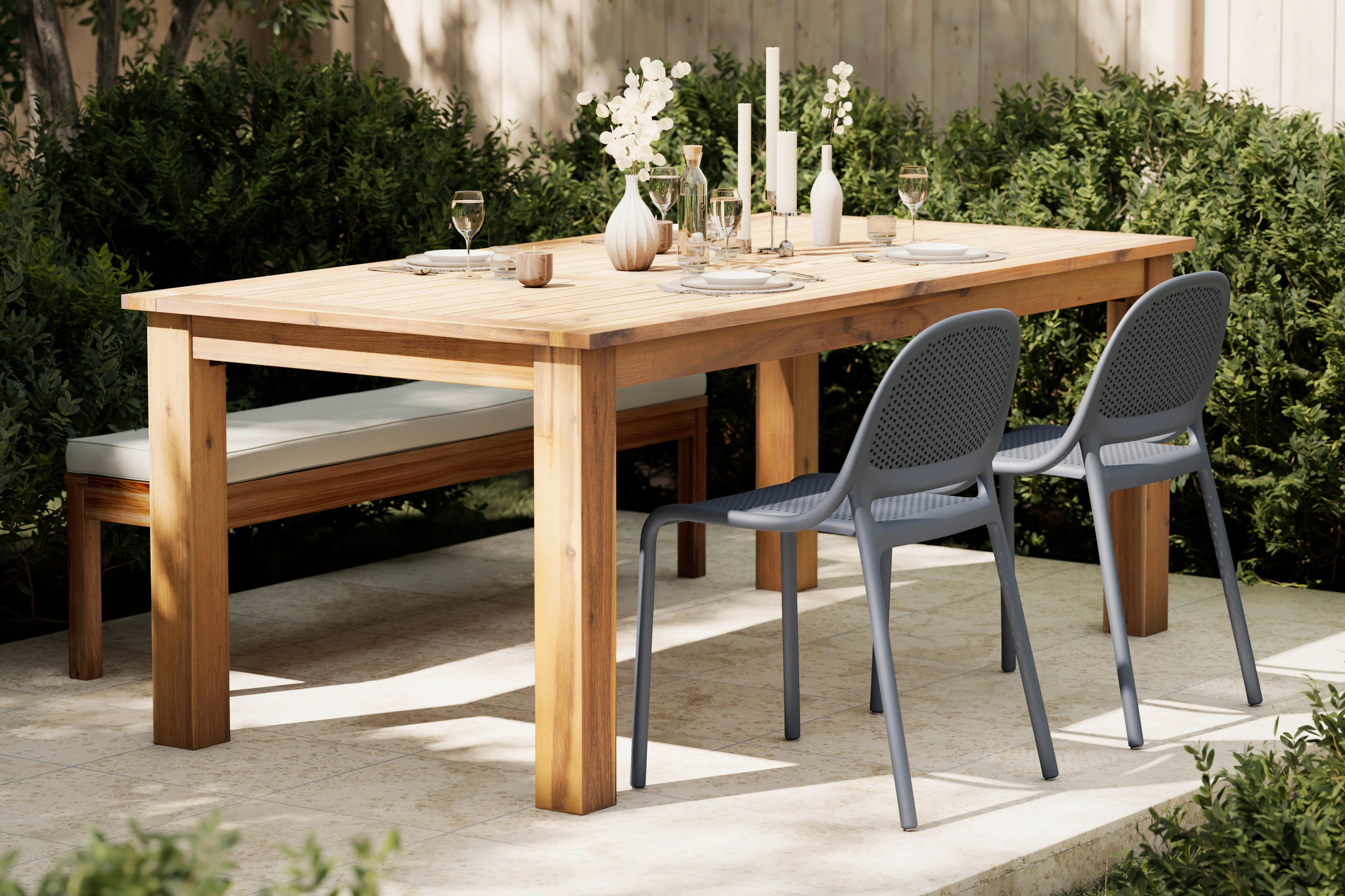 GARTENSTUHL Grau  - Grau, MODERN, Kunststoff (50/81/55cm) - Ambia Garden