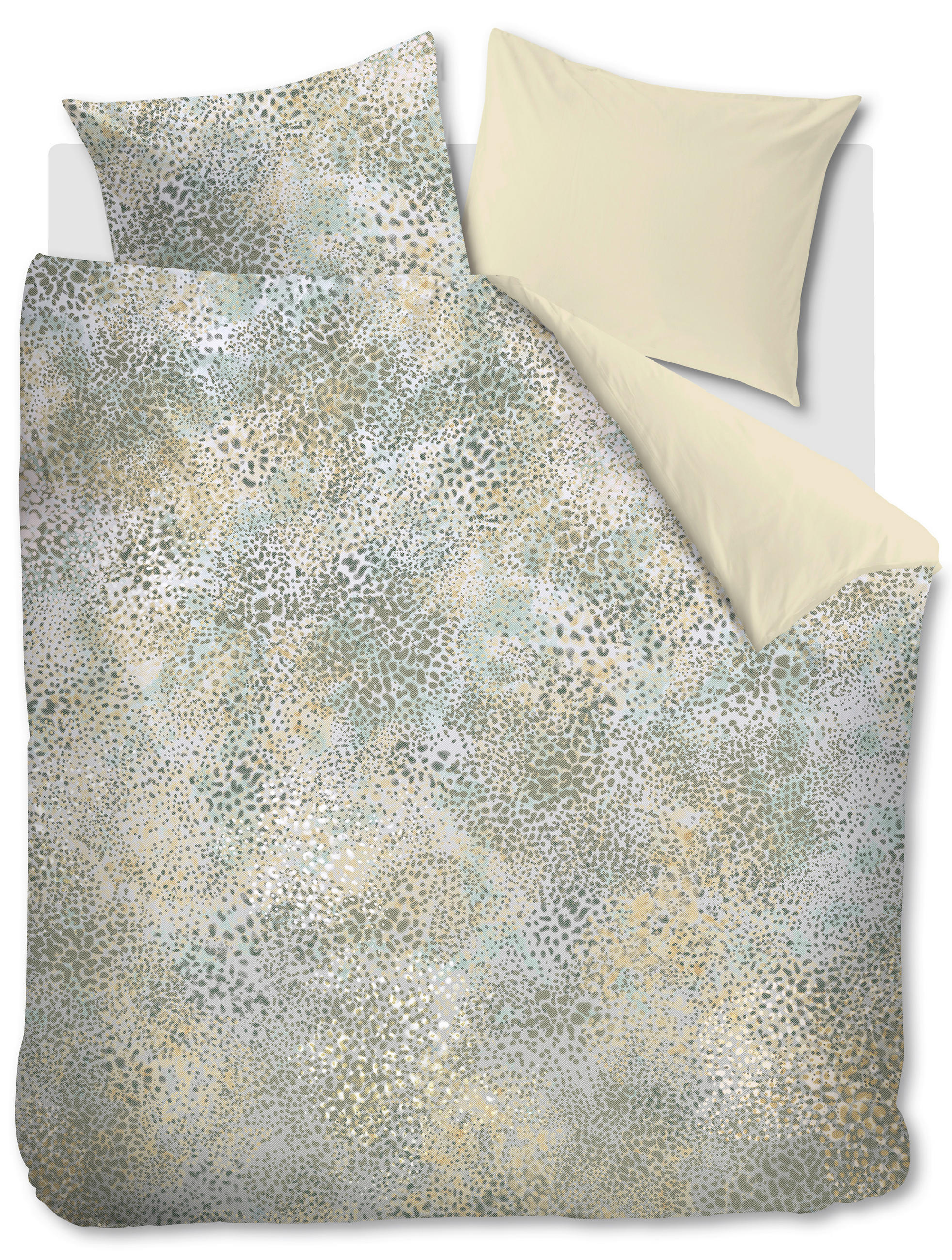 Lenjerie De Pat 140/200 cm  - verde, Basics, textil (140/200cm)