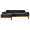 ECKSOFA in Mikrofaser Schwarz  - Schwarz, Konventionell, Textil/Metall (157/244cm) - Cotta