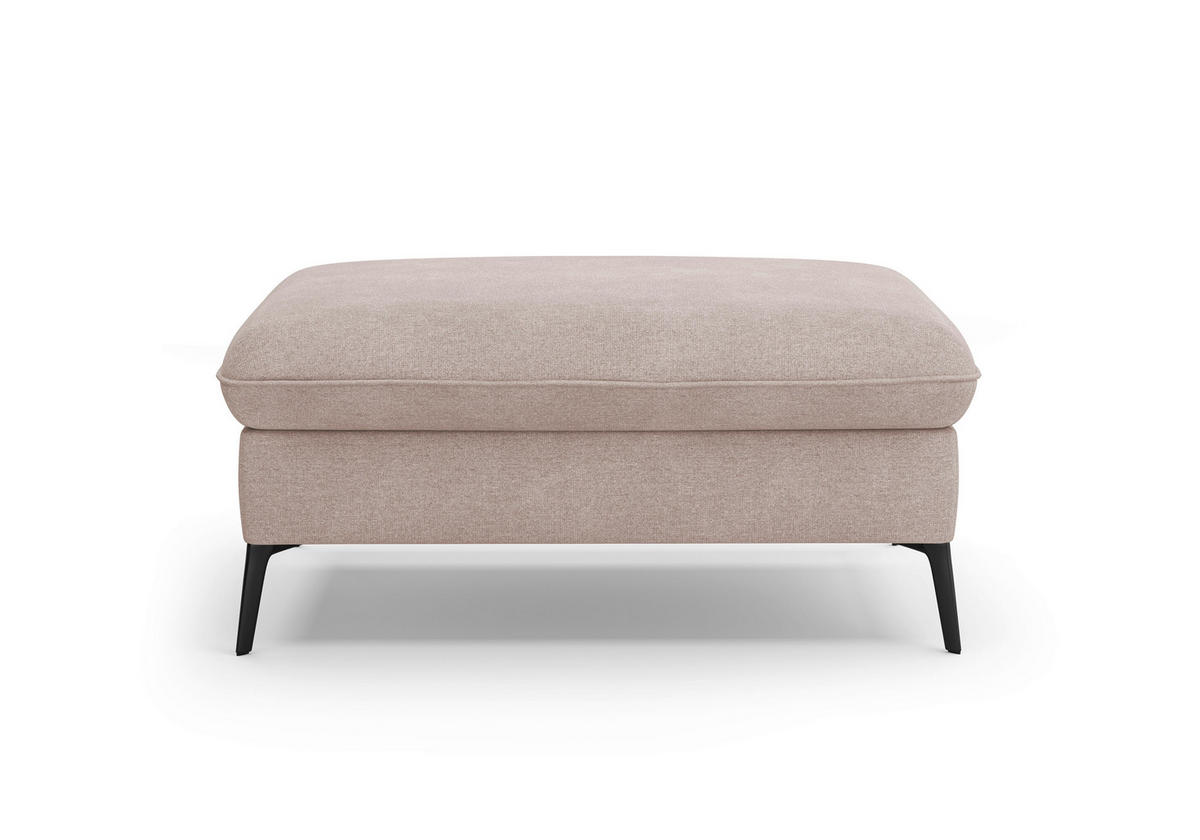 HOCKER Flachgewebe Greige  - Greige/Creme, KONVENTIONELL, Textil/Metall (104/47/69cm) - Sit & More