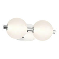 WANDLEUCHTE    - Chromfarben, KONVENTIONELL, Glas/Metall (15,1/39/20,3cm) - Elstead Lighting