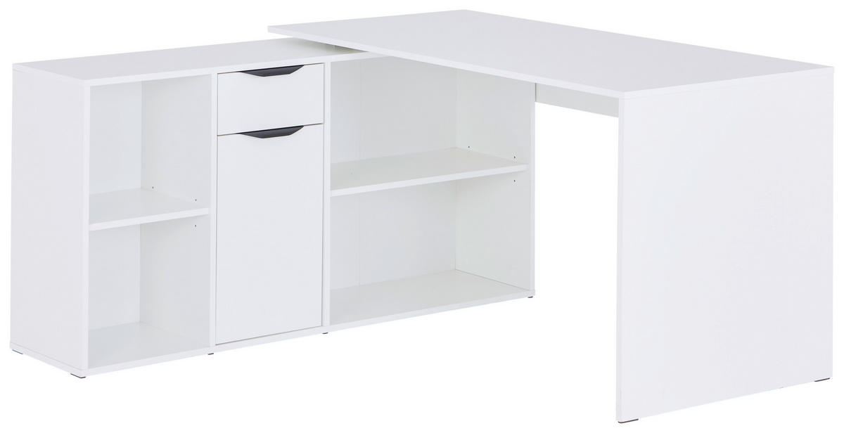 PISALNA MIZA leseni material bela  - črna/bela, Moderno, kovina/leseni material (136,8/74,2/135cm) - Livetastic