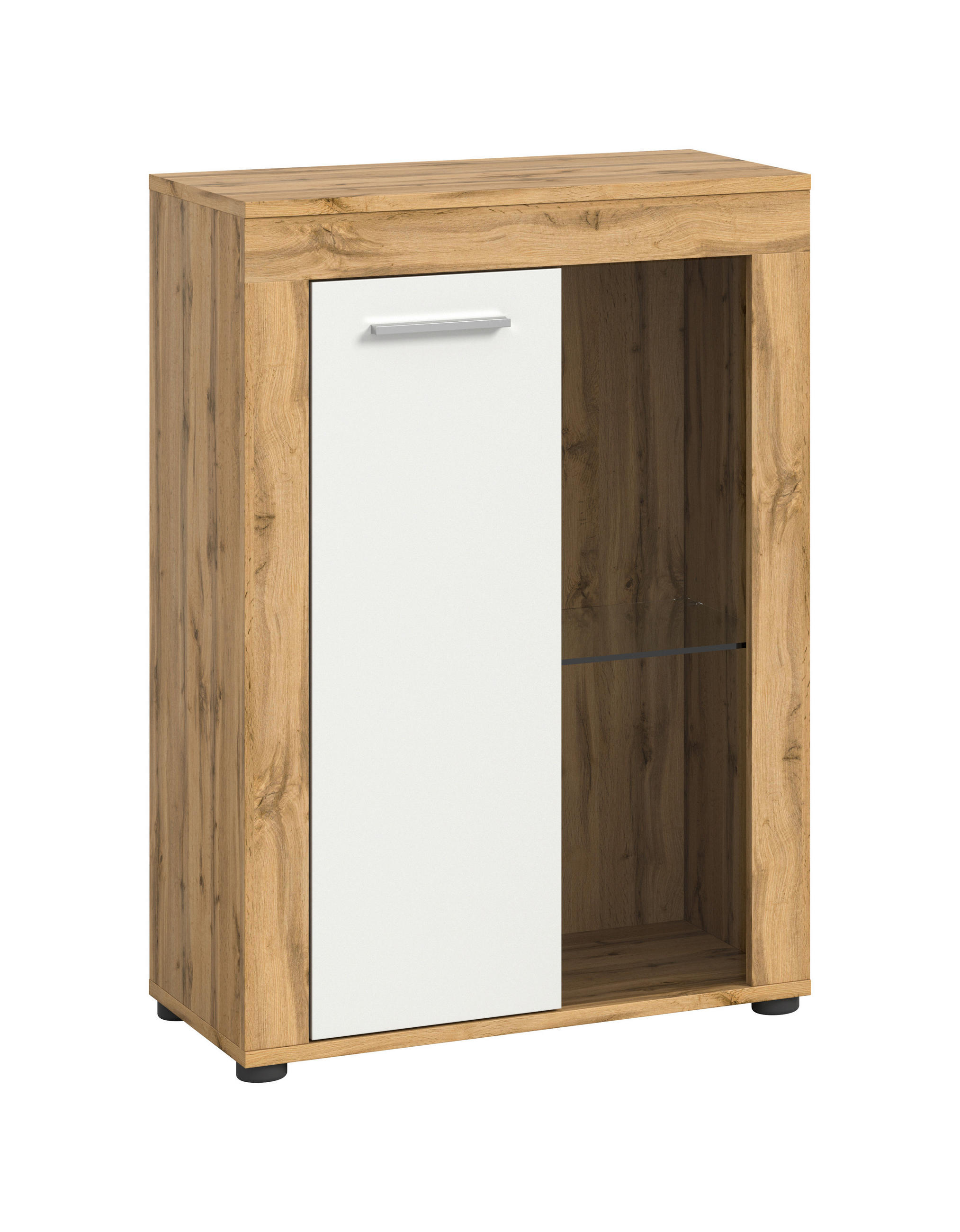 MID.YOU VITRÍNA, bílá, 86/60/35 cm