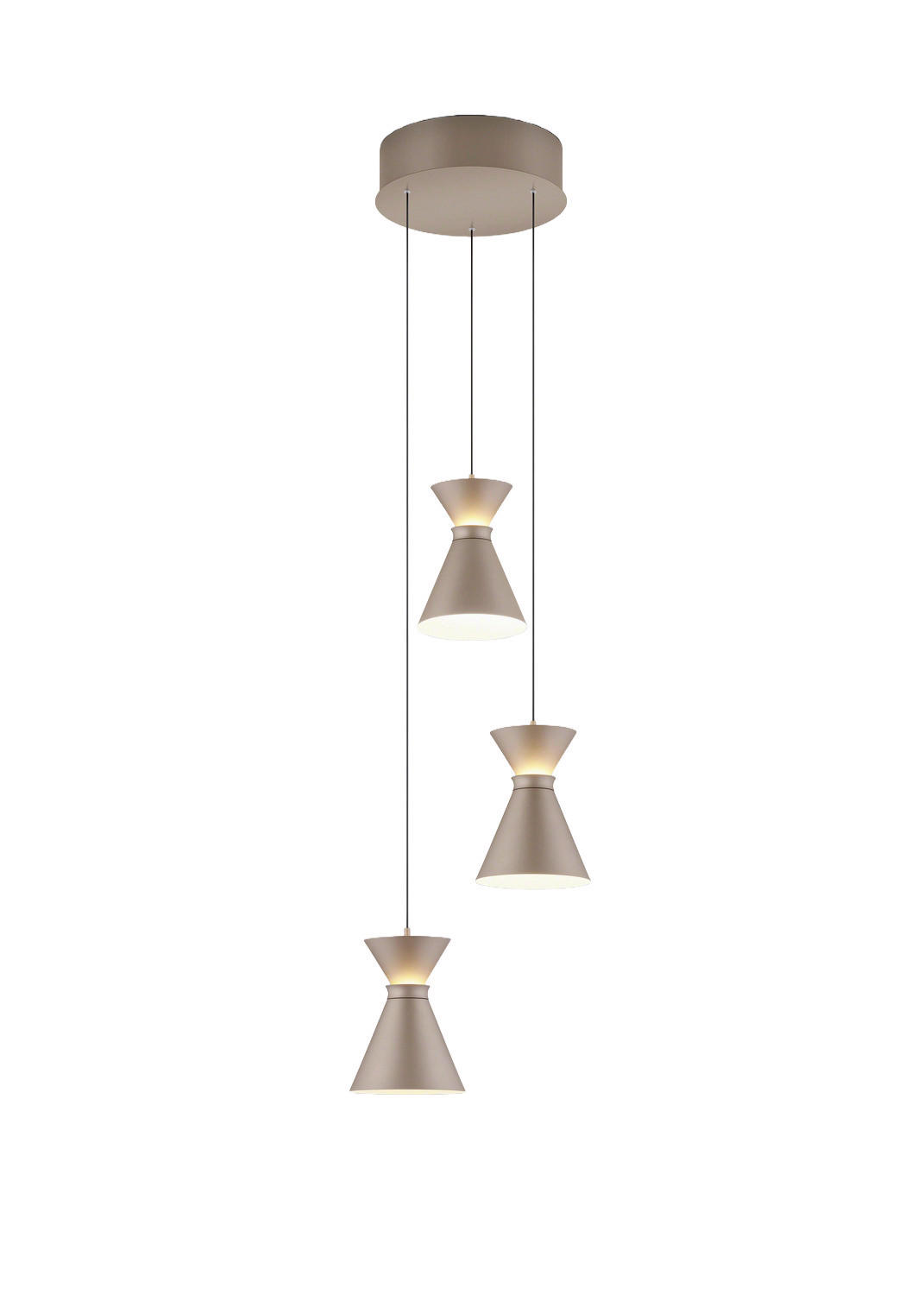 LED-HÄNGELEUCHTE 33/210 cm  - Cappuccino, Design, Kunststoff/Metall (33/210cm) - Helestra
