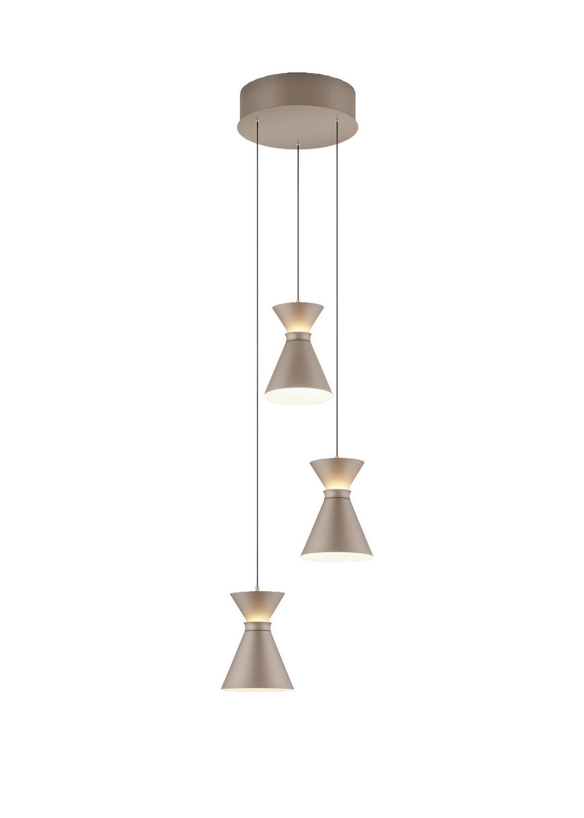 LED-HÄNGELEUCHTE 33/210 cm  - Cappuccino, Design, Kunststoff/Metall (33/210cm) - Helestra