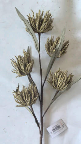 DEKORAČNÍ KYTICE  - zelená, Natur, plast (65/15/10cm)