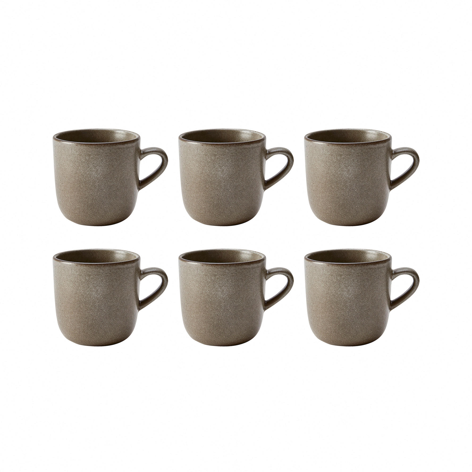 KAFFEEBECHERSET RAW 6-teilig  - Graubraun, Basics, Keramik (200ml) - Aida