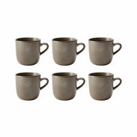 KAFFEEBECHERSET RAW 6-teilig  - Graubraun, Basics, Keramik (200ml) - Aida