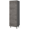 GESCHIRRSCHRANK 60/216,6/58 cm  in Schieferfarben  - Schieferfarben/Edelstahlfarben, MODERN, Holzwerkstoff/Metall (60/216,6/58cm) - Nobilia