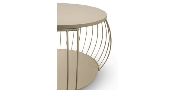 COUCHTISCH 80/80/47 cm rund Creme  - Creme, Design, Holzwerkstoff/Metall (80/80/47cm) - Xora