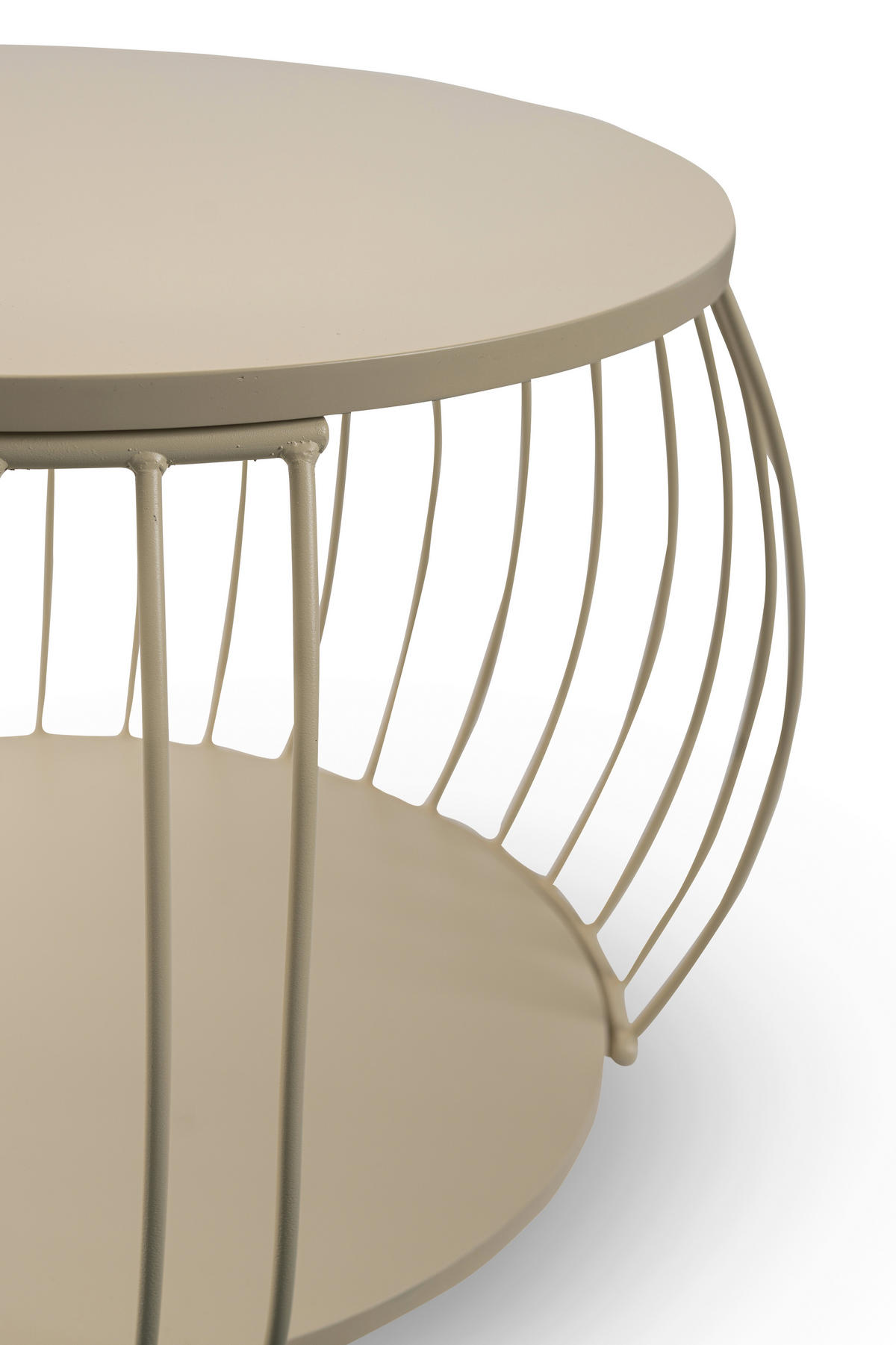 COUCHTISCH 60/60/47 cm rund Creme  - Creme, Design, Holzwerkstoff/Metall (60/60/47cm) - Xora