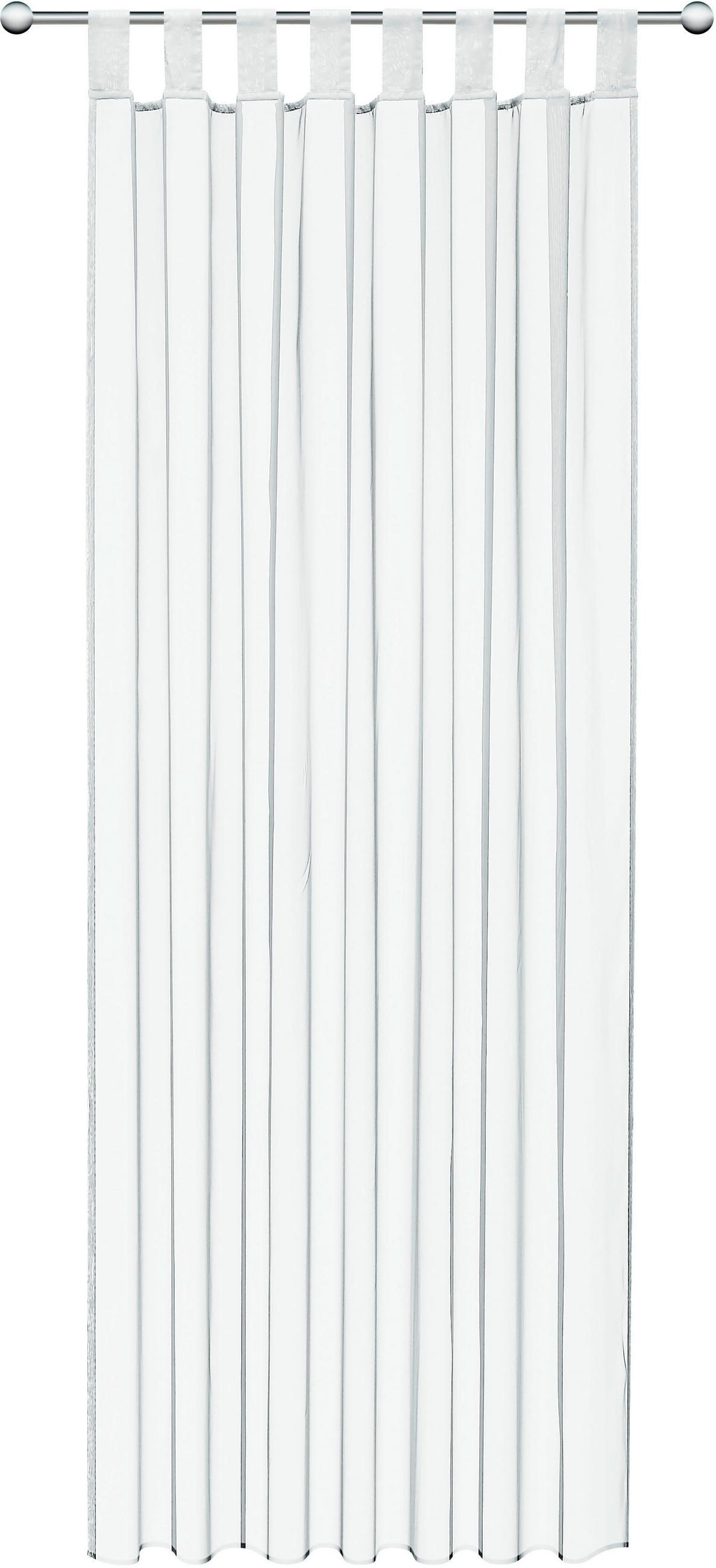 Perdea Cu Bride transparent  - alb, Basics, textil (140/245cm) - Boxxx