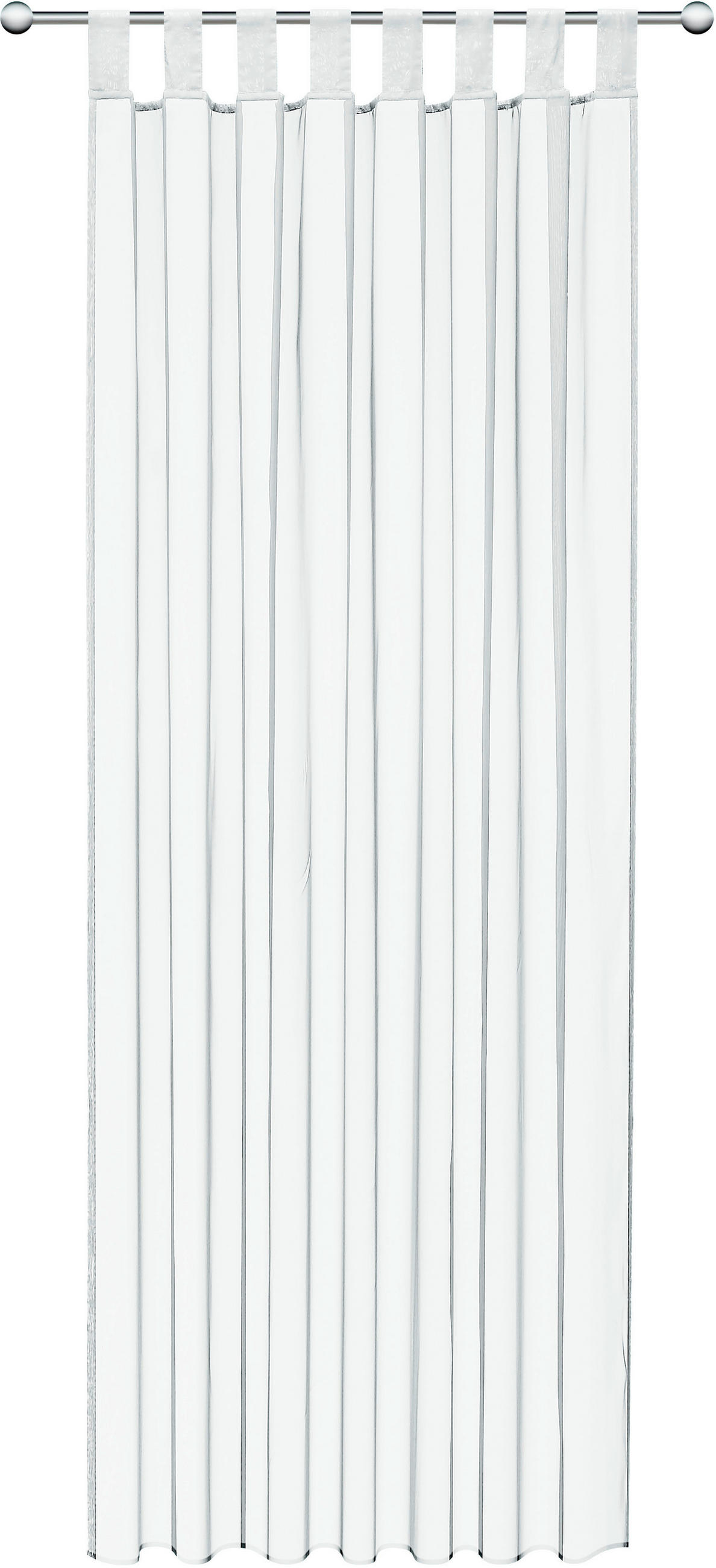 ZÁVĚS S POUTKY, průhledné,  - bílá, Basics, textil (140/245cm) - Boxxx