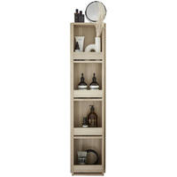 BADEZIMMERREGAL 30/128/15 cm  - Eichefarben, Design, Holzwerkstoff (30/128/15cm) - Novel