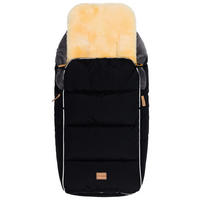 BUGGY-FUSSSACK Fluffy  - Schwarz, Trend, Leder/Textil (50/100cm) - Jimmylee