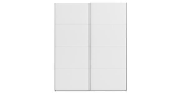 SCHWEBETÜRENSCHRANK  in Weiß  - Alufarben/Weiß, Basics, Holzwerkstoff/Metall (181/223/68cm) - Novel