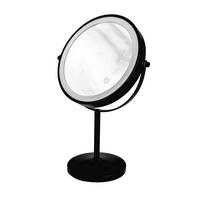 SCHMINKSPIEGEL     - Schwarz, Basics, Glas/Kunststoff (23,5/35/13,5cm) - Sadena