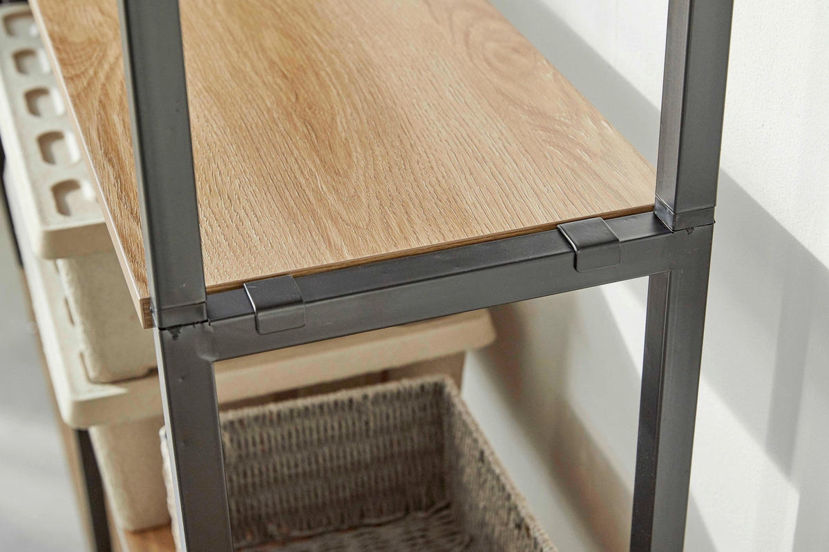 STEGHYLLA i 42,5/210/30 cm naturfärgad, svart  - svart/naturfärgad, Design, metall/trämaterial (42,5/210/30cm) - Livetastic