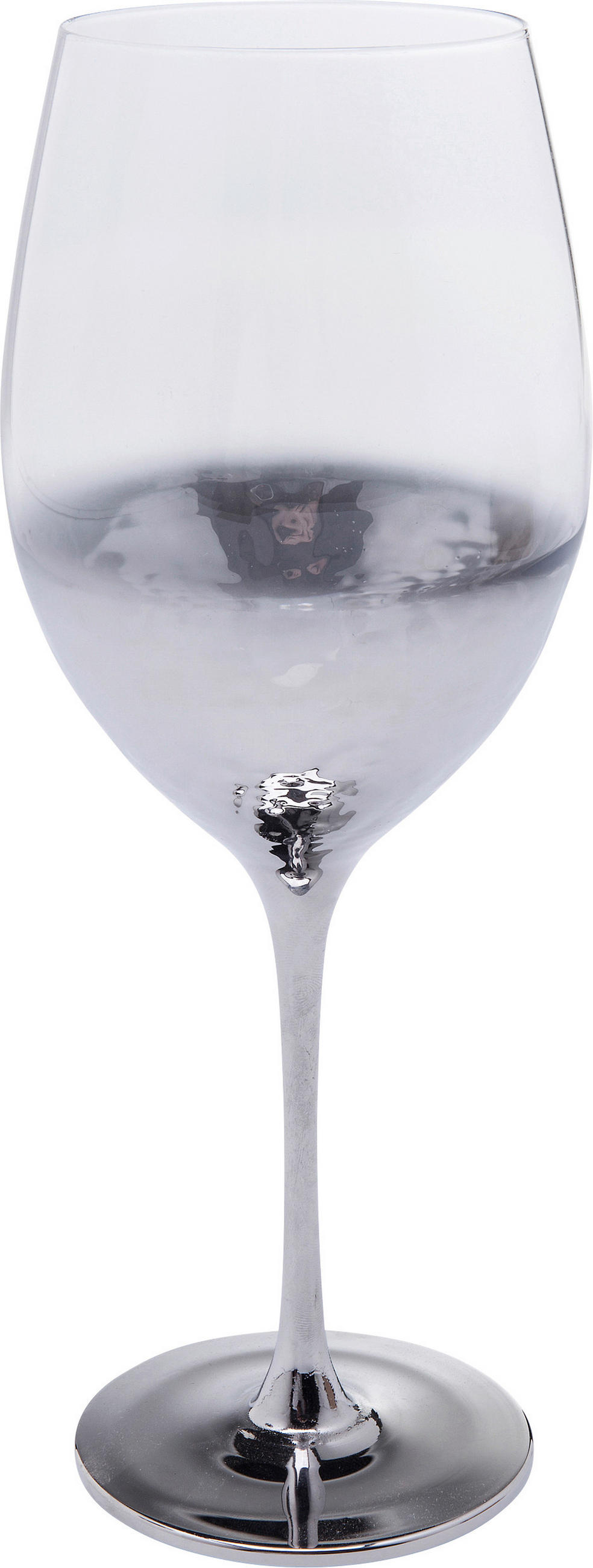 WEINGLAS 400 ml  - Blaugrau, Design, Glas (9/24/9cm) - Kare-Design