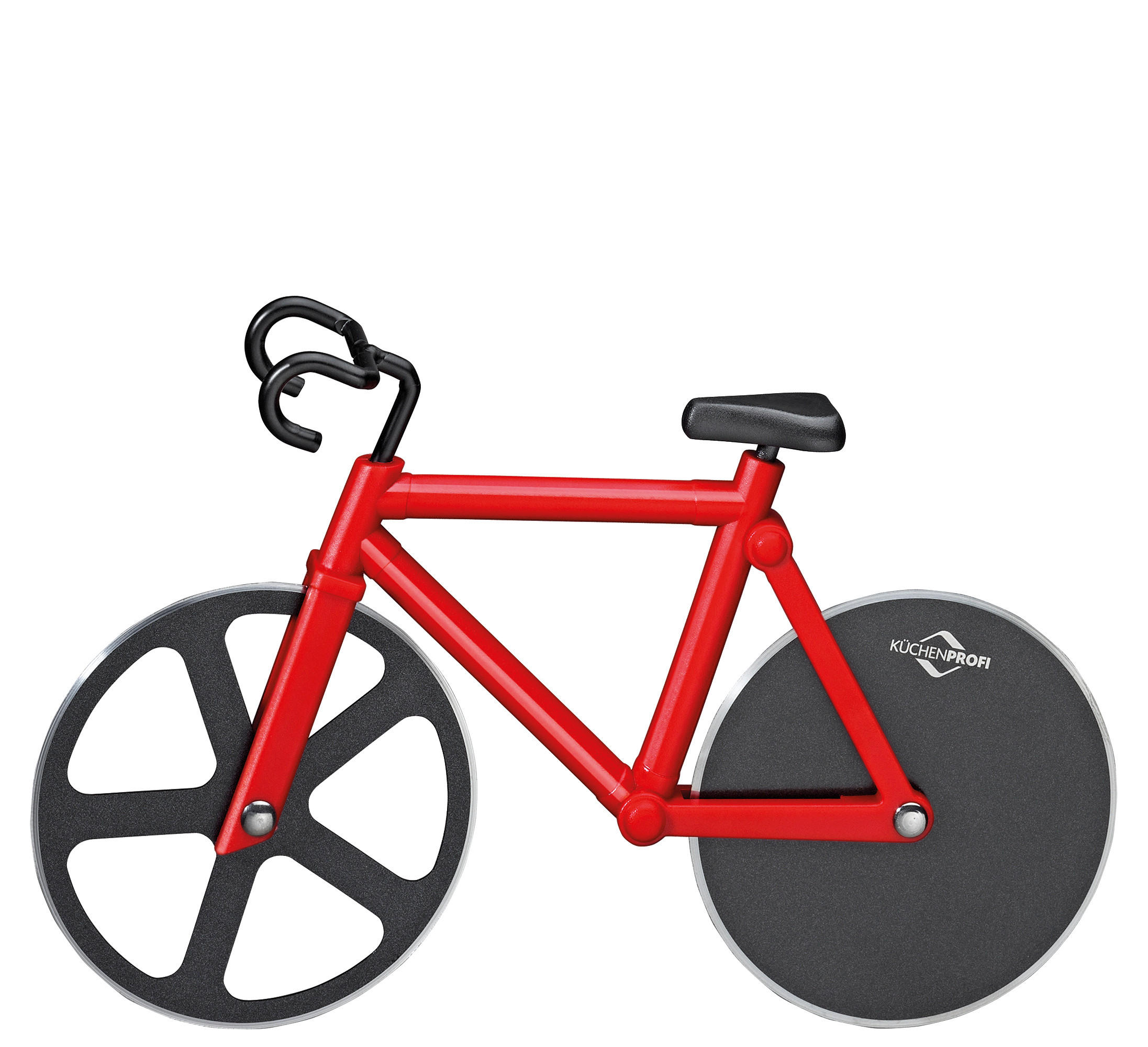 PIZZASCHNEIDER BIKE  - Rot/Schwarz, Basics, Kunststoff/Metall (18,5/3,5/11,5cm) - KÜCHENPROFI