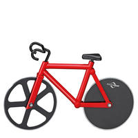 PIZZASCHNEIDER BIKE  - Rot/Schwarz, Basics, Kunststoff/Metall (18,5/3,5/11,5cm) - KÜCHENPROFI