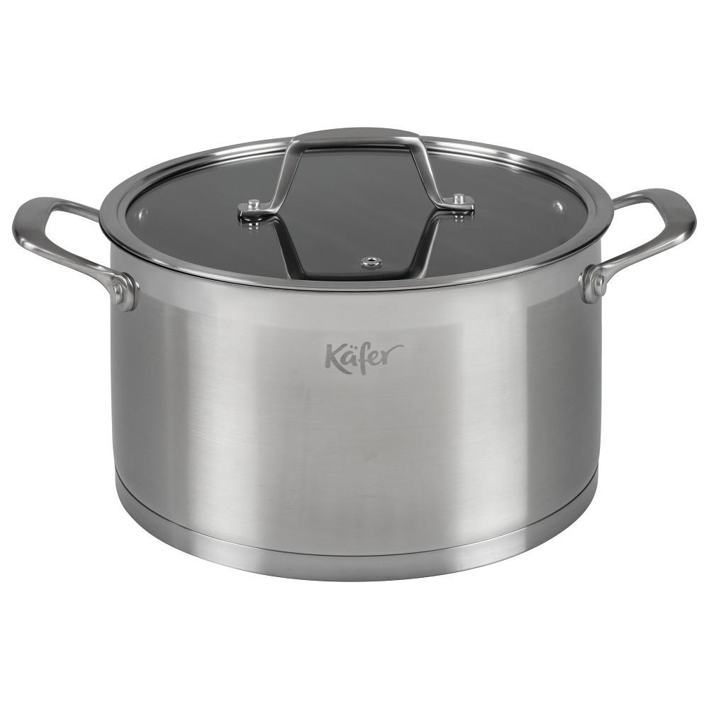 LONEC  nerjaveče jeklo   - barve nerjavečega jekla, Basics, kovina/steklo (24cm) - Käfer