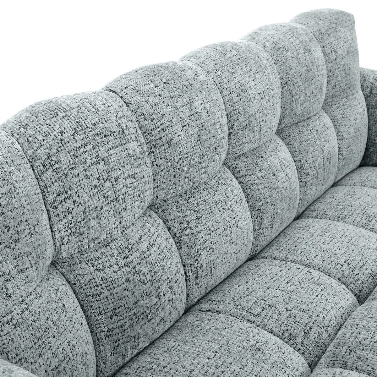 SITZBANK 176/91/78 cm Chenille Mintgrün Metall  - Schwarz/Mintgrün, Design, Textil/Metall (176/91/78cm) - Novel