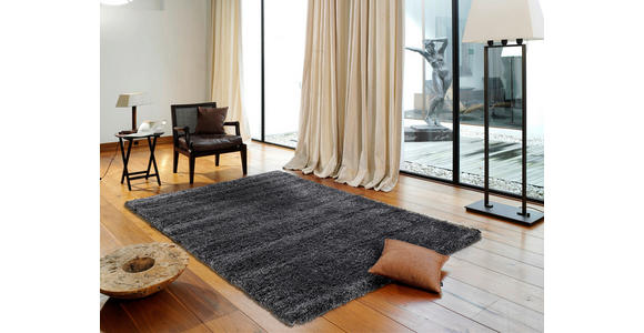 HOCHFLORTEPPICH 80/200 cm Fashion Shaggy Dunkelgrau - Dunkelgrau, Basics, Textil (80/200cm) - Novel