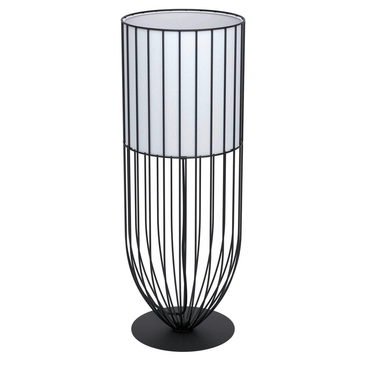 BORDSLAMPA Nosino 22/58 cm   - vit/svart, Design, metall/textil (22/58cm) - Eglo