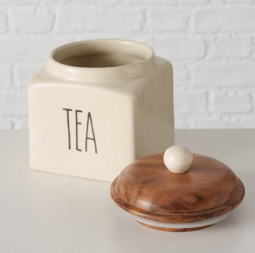 KAFFEBURK  - beige/brun, Basics, trä/keramik (11/11/14cm)