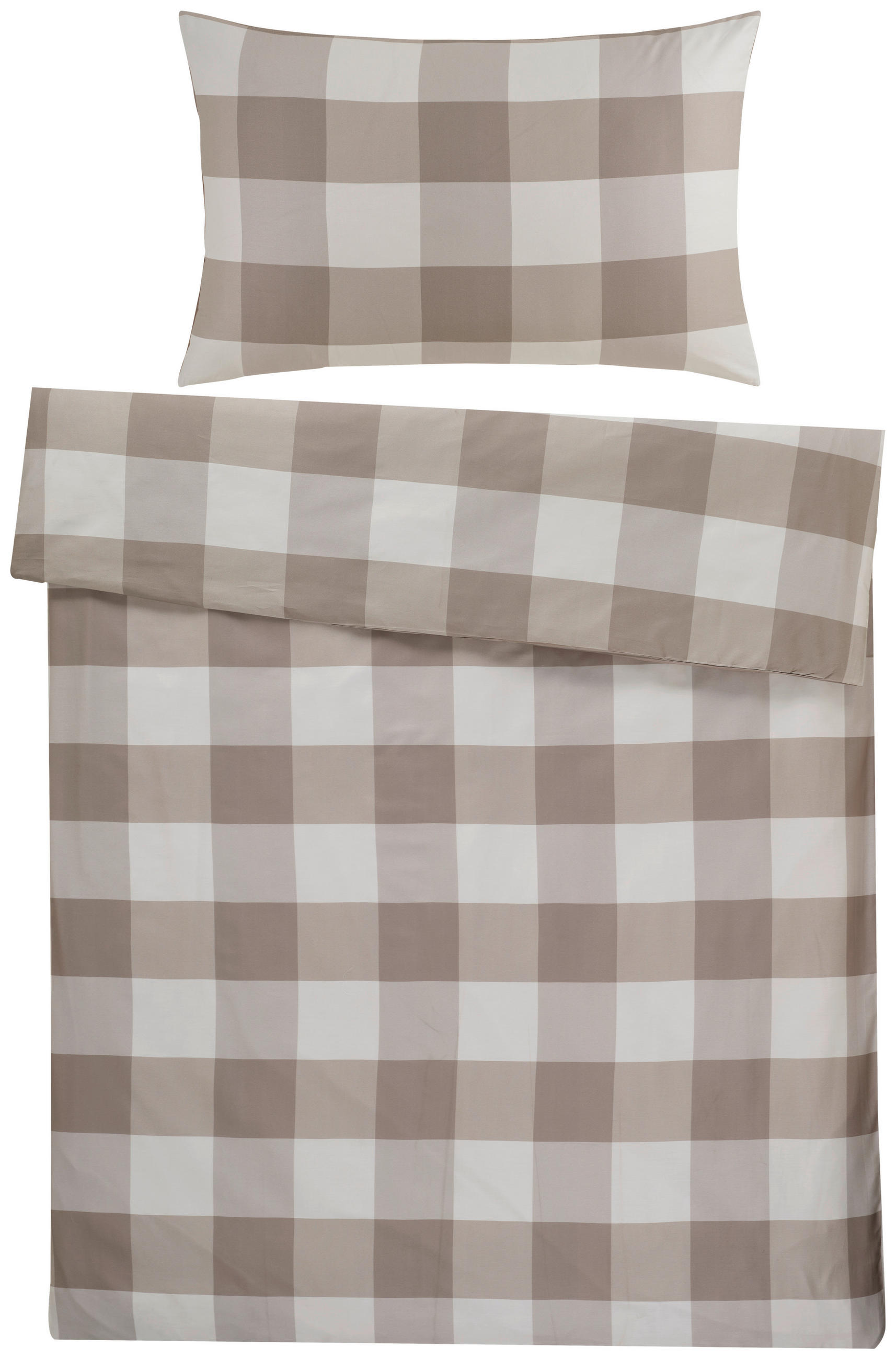 BETTWÄSCHESET Satin 160/210 cm  65 cm/100 cm  - Cappuccino, Basics, Textil (160/210cm) - Ambiente