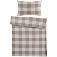 BETTWÄSCHESET Satin 160/210 cm  65 cm/100 cm  - Cappuccino, Basics, Textil (160/210cm) - Ambiente