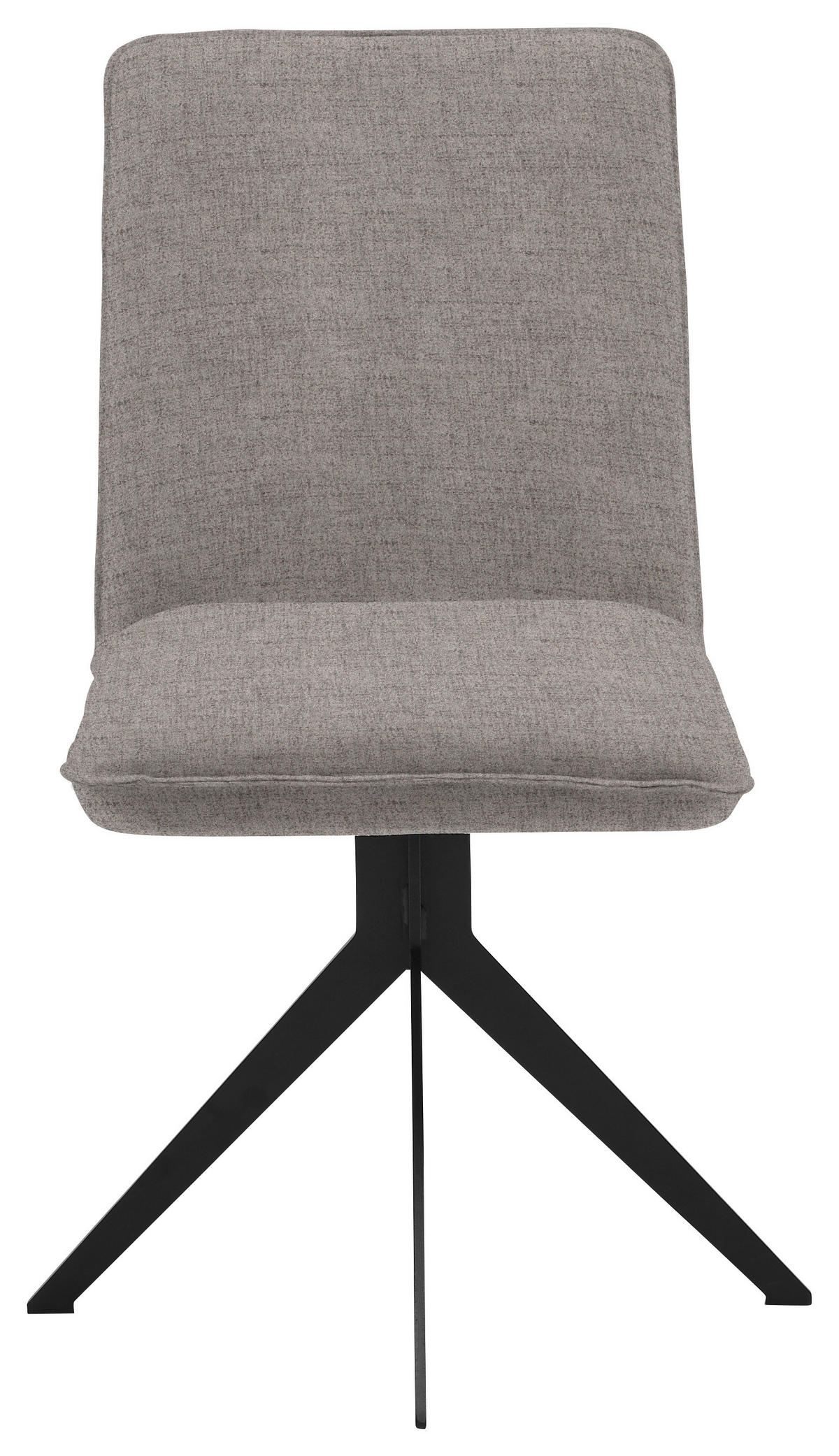 STUHL  in Stahl Webstoff  - Hellbraun/Schwarz, Design, Textil/Metall (46,5/87/64cm) - Voleo