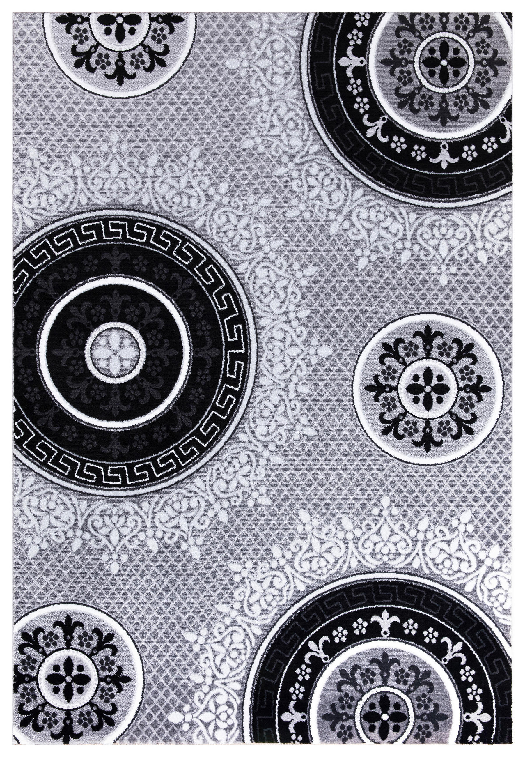 LÄUFER 80/300 cm Eleysa Grau, Schwarz, Weiß  - Schwarz/Weiß, Trend, Textil (80/300cm)