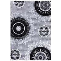 WEBTEPPICH 80/150 cm Eleysa Grau, Schwarz, Weiß  - Schwarz/Weiß, Trend, Textil (80/150cm)
