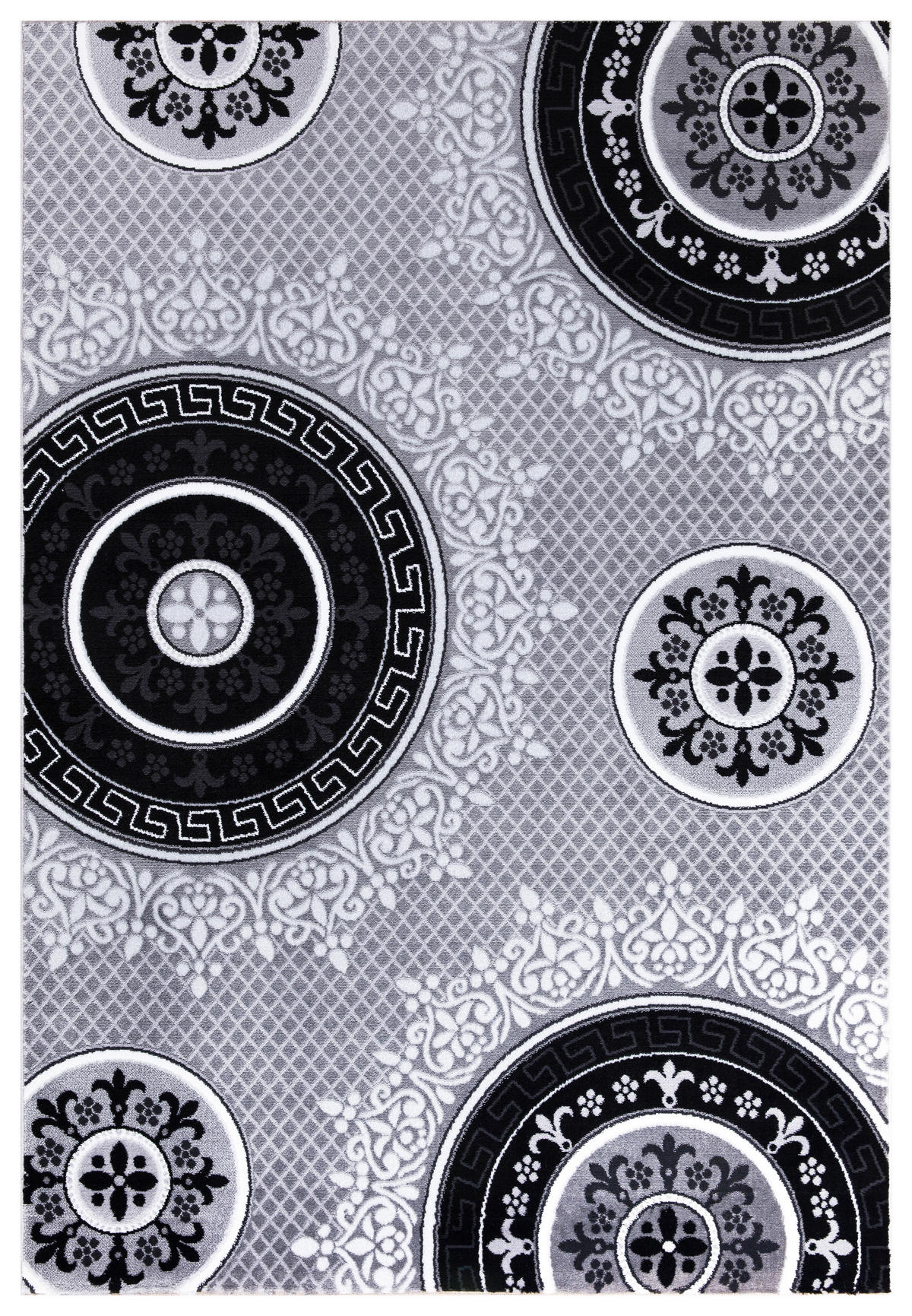 WEBTEPPICH 80/150 cm Eleysa Grau, Schwarz, Weiß  - Schwarz/Weiß, Trend, Textil (80/150cm)