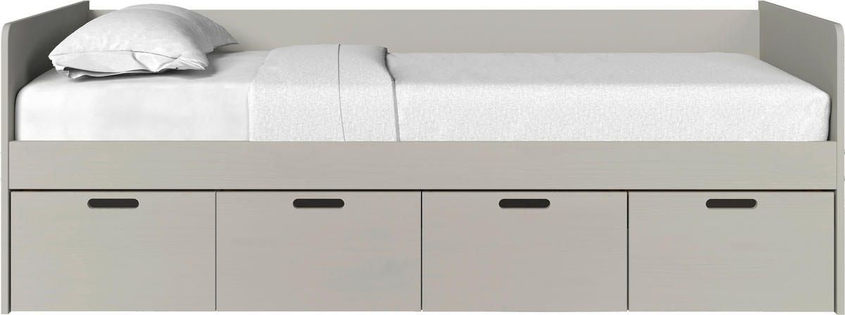 STAURAUMBETT 90/200 cm  in Taupe  - Taupe/Naturfarben, MODERN, Holz/Holzwerkstoff (90/200cm) - MID.YOU